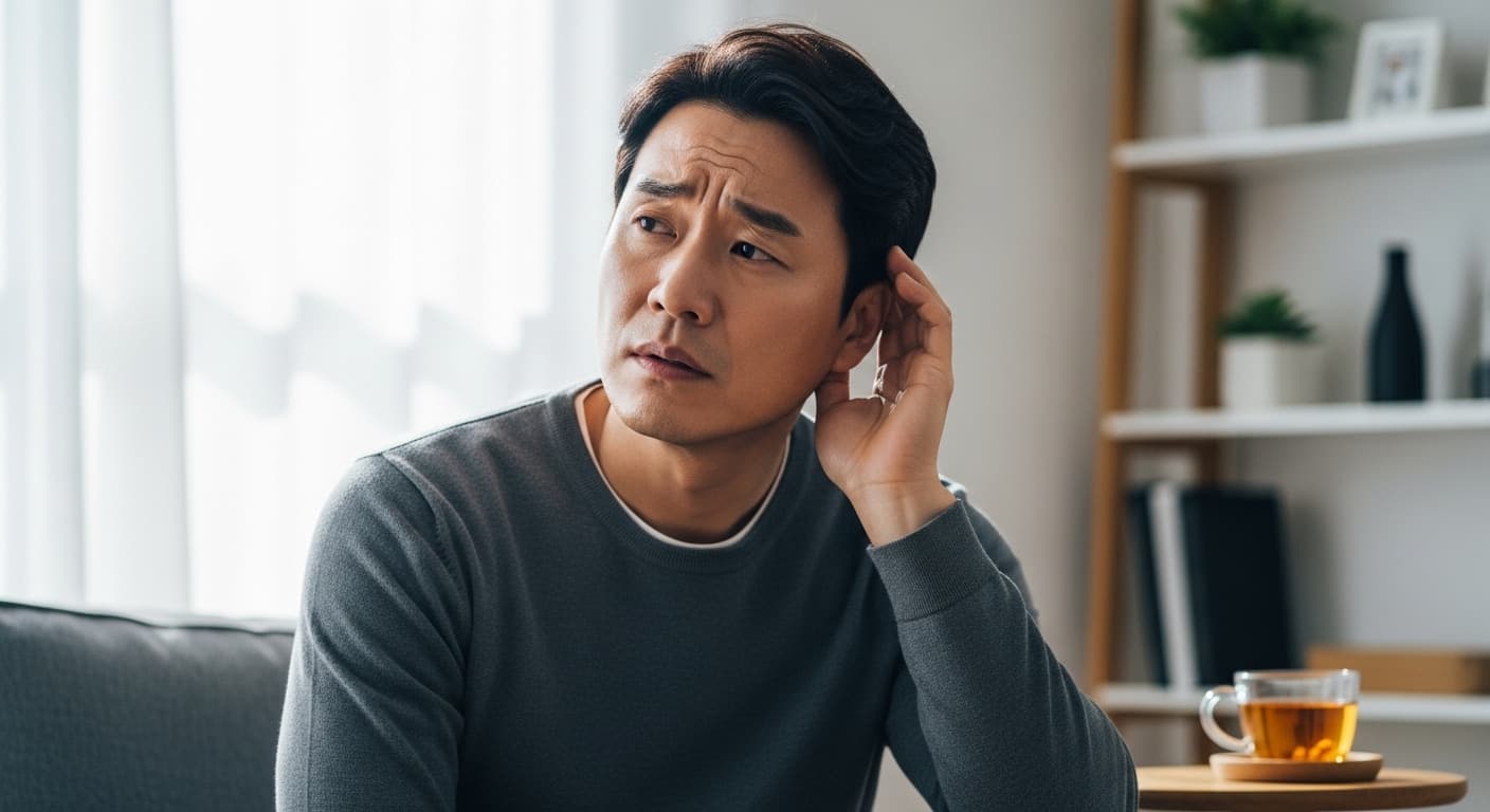 조용한 밤, 귀에서 삐- 소리가 들린다면? 스트레스성 이명일지도!