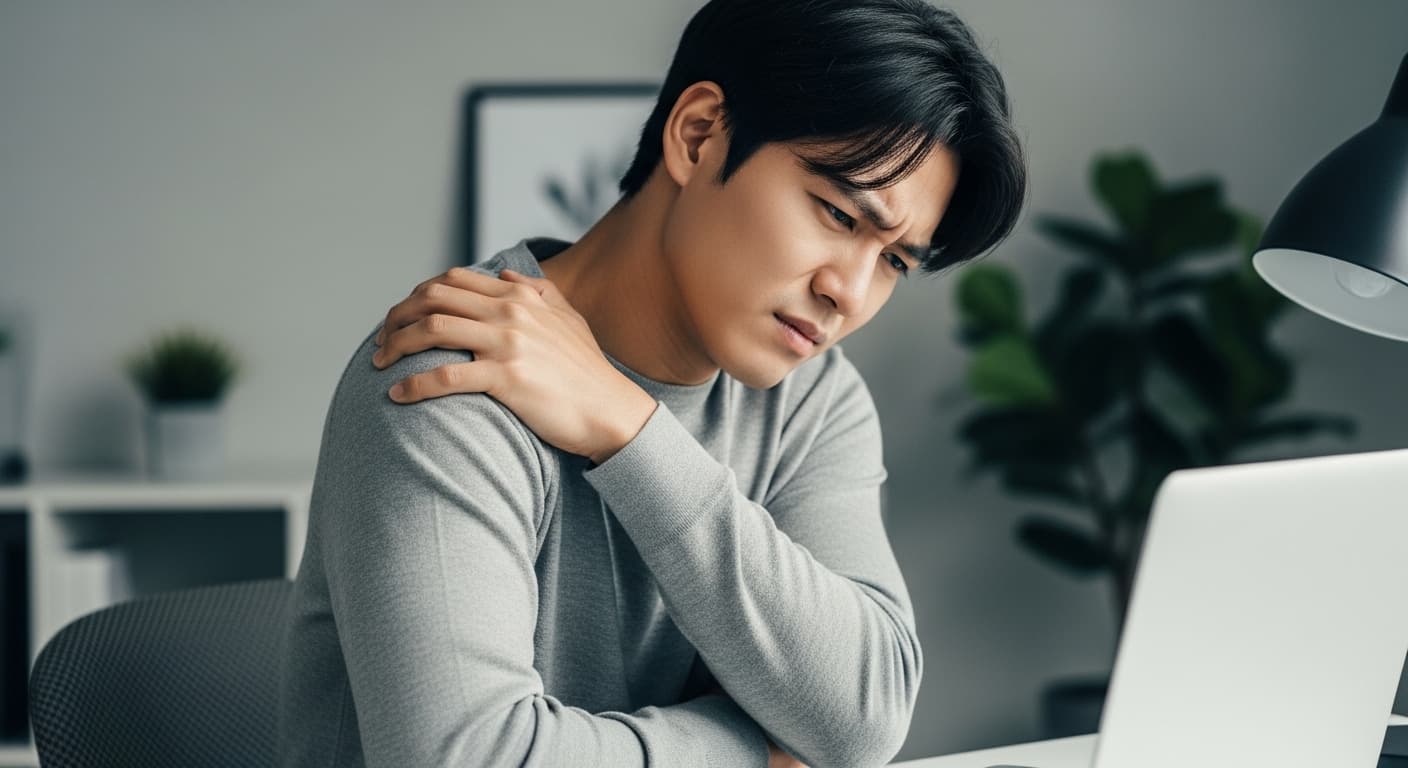 어깨가 돌덩이처럼 뭉쳤을 때 풀어주는 견정혈