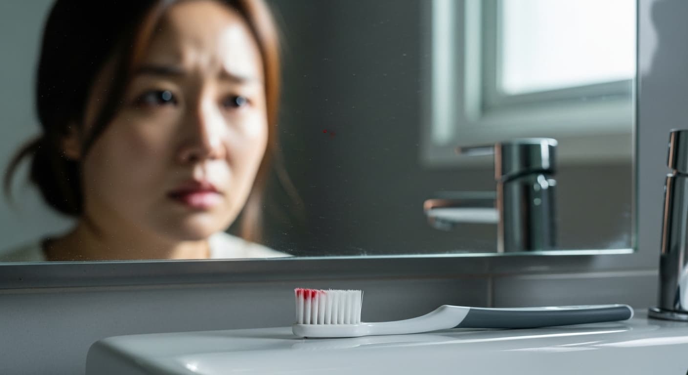 양치컵 뱉었더니 피 한 방울? 초기 치은염, 무시하면 치주염 된다!