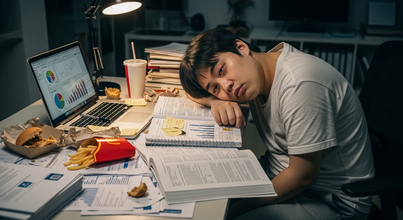 폭식과 과로가 우리의 신경을 파괴하는 단계