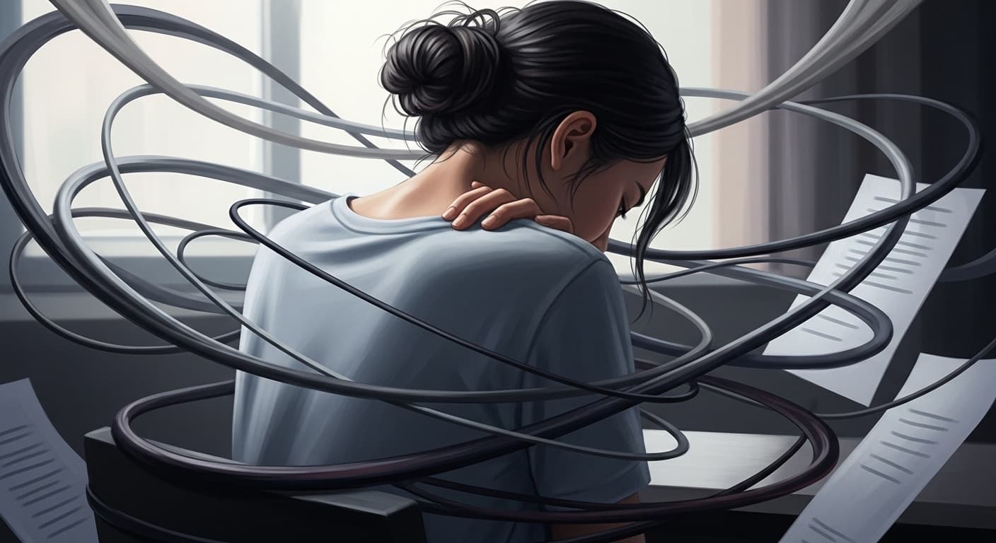 스트레스 받으면 어깨가 굳는 당신, '여기' 눌러봐!